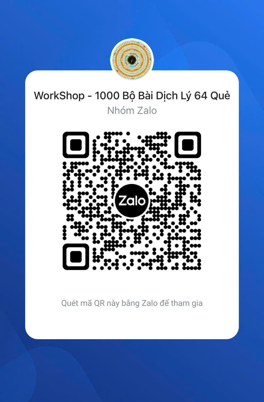 QR nhóm Zalo Workshop Bài Dịch Lý 64 Quẻ